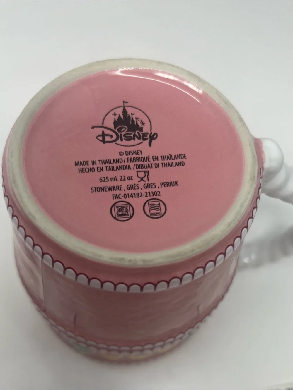 Walt Disney World Parks 25th Anniversary Birthday Cake Castle Mug 3D Pink 22oz